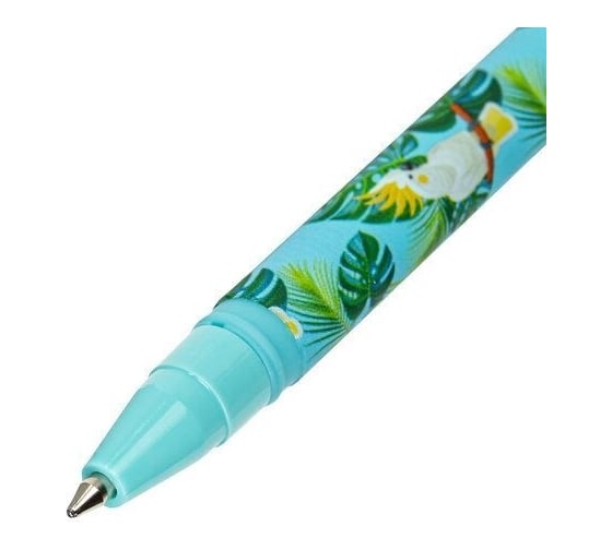 Шариковая ручка BRAUBERG SOFT TOUCH STICK PARROTS синяя, мягкое покрытие, узел 0.7 мм 143706