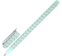 Шариковая ручка BRAUBERG SOFT TOUCH STICK GEOMETRIC синяя, мягкое покрытие, ассорти, 0.7 мм 143701