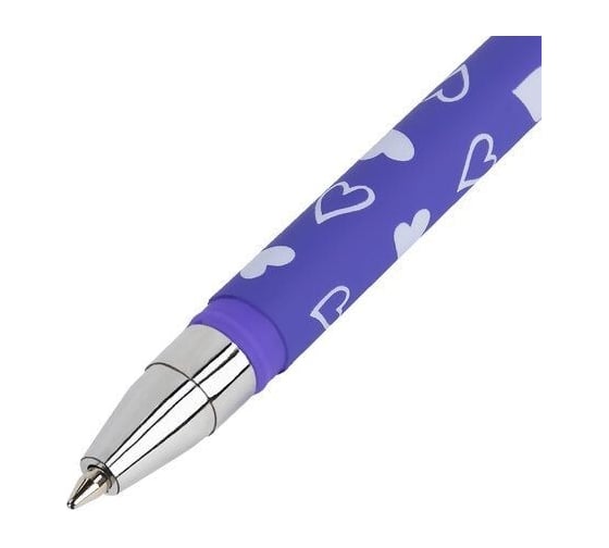Шариковая ручка BRAUBERG SOFT TOUCH STICK FRESH ZONE HEARTS синяя, мягкое покрытие, ассорти, 0.7 мм 143700