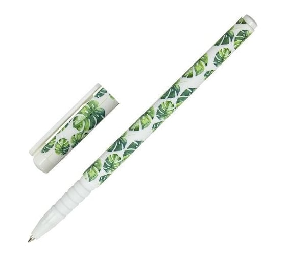 Шариковая ручка BRAUBERG SOFT TOUCH GRIP TROPIC синяя, мягкое покрытие, узел 0.7 мм 143719