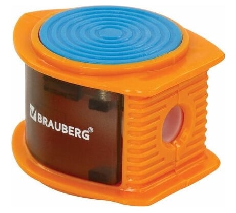 Точилка BRAUBERG Flash с контейнером, пластиковая, корпус ассорти 228472