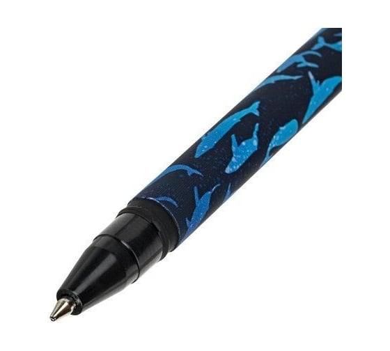 Шариковая ручка BRAUBERG SOFT TOUCH STICK WHALE синяя, мягкое покрытие, узел 0.7 мм 143709