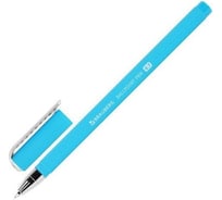 Шариковая ручка BRAUBERG SOFT TOUCH STICK NEON синяя, мягкое покрытие, ассорти, узел 0.7 мм 143697