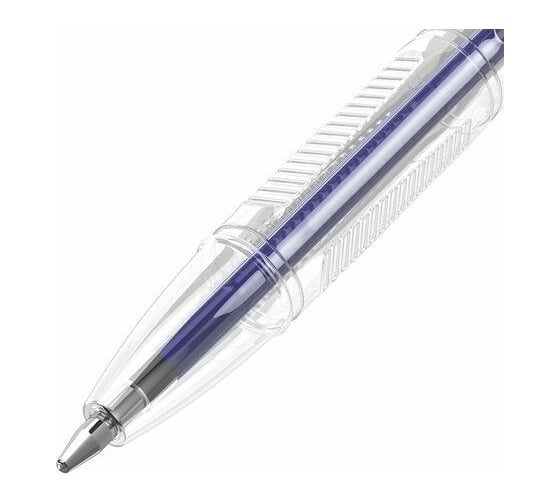 Шариковые ручки BRAUBERG Ultra синие, набор 10 штук, корпус прозрачный, узел 1 мм 143570