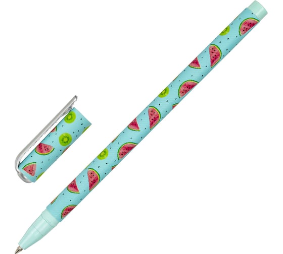Шариковая ручка BRAUBERG SOFT TOUCH STICK JUICY FRUIT синяя, мягкое покрытие, узел 0.7 мм 143704 1