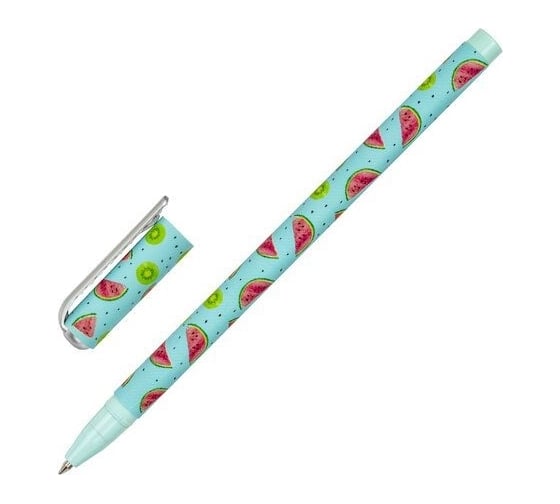 Шариковая ручка BRAUBERG SOFT TOUCH STICK JUICY FRUIT синяя, мягкое покрытие, узел 0.7 мм 143704