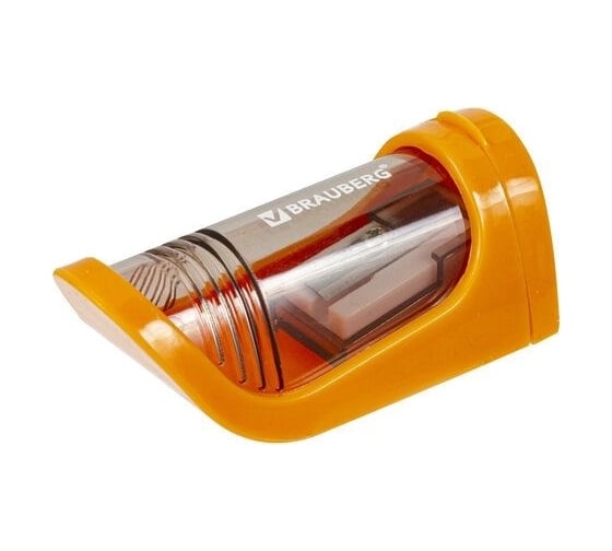 Точилка BRAUBERG Sharp с контейнером, пластиковая, корпус ассорти 228462 1