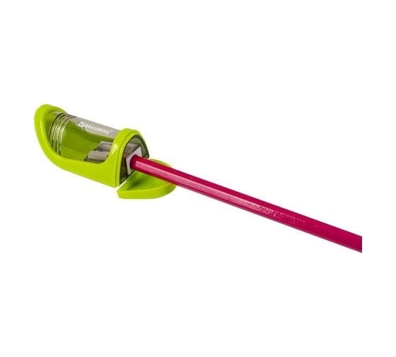 Точилка BRAUBERG Sharp с контейнером, пластиковая, корпус ассорти 228462