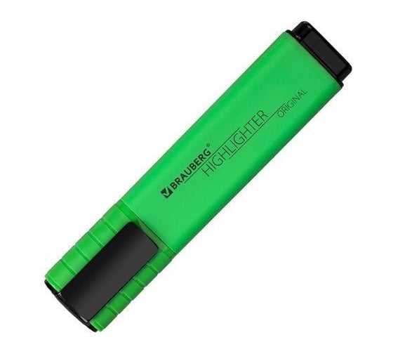 Текстовыделитель BRAUBERG ORIGINAL NEON зеленый, линия 1-5 мм 152212