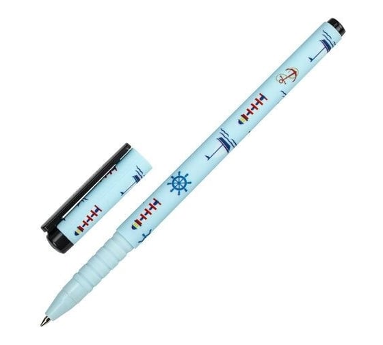 Шариковая ручка BRAUBERG SOFT TOUCH GRIP NAVY синяя, мягкое покрытие, узел 0.7 мм 143725