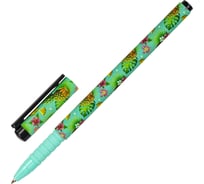 Шариковая ручка BRAUBERG SOFT TOUCH GRIP PINEAPPLE синяя, мягкое покрытие, узел 0.7 мм 143718