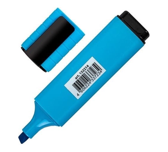 Текстовыделитель BRAUBERG ORIGINAL NEON голубой, линия 1-5 мм 152214
