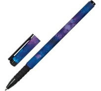 Шариковая ручка BRAUBERG SOFT TOUCH GRIP SPACE синяя, мягкое покрытие, узел 0.7 мм 143714