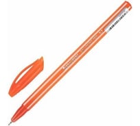 Шариковая масляная ручка BRAUBERG STRIPES синяя, корпус ассорти, узел 0.7 мм, линия 0.35 мм 143736