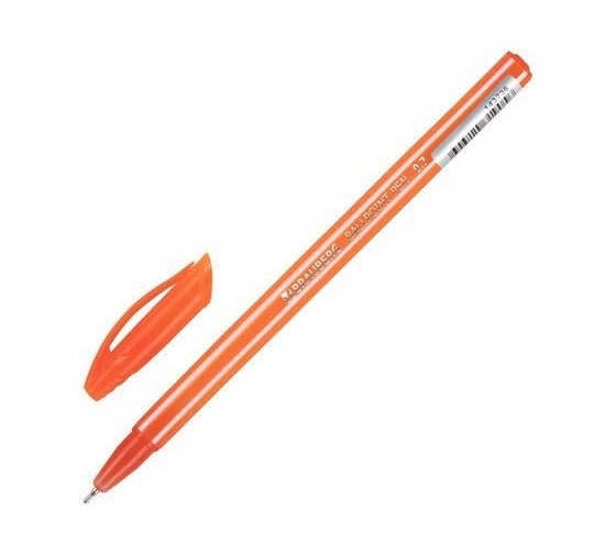 Шариковая масляная ручка BRAUBERG STRIPES синяя, корпус ассорти, узел 0.7 мм, линия 0.35 мм 143736 1