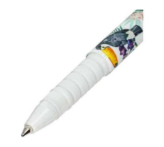 Шариковая ручка BRAUBERG SOFT TOUCH GRIP TOUCAN синяя, мягкое покрытие, узел 0.7 мм 143720