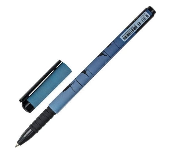 Шариковая ручка BRAUBERG SOFT TOUCH GRIP NIGHT CITY синяя, мягкое покрытие, узел 0.7 мм 143712