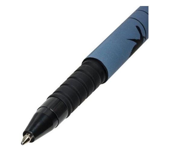 Шариковая ручка BRAUBERG SOFT TOUCH GRIP NIGHT CITY синяя, мягкое покрытие, узел 0.7 мм 143712