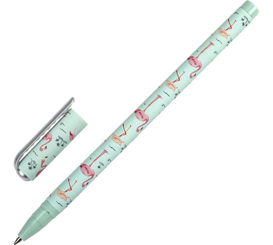 Шариковая ручка BRAUBERG SOFT TOUCH STICK FLAMINGO синяя, мягкое покрытие, узел 0.7 мм 143705