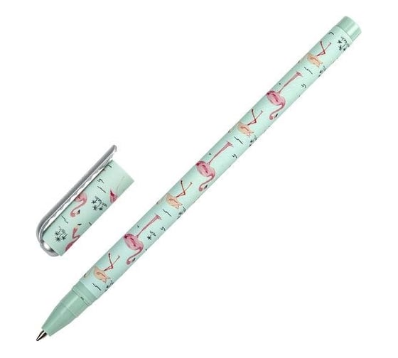 Шариковая ручка BRAUBERG SOFT TOUCH STICK FLAMINGO синяя, мягкое покрытие, узел 0.7 мм 143705