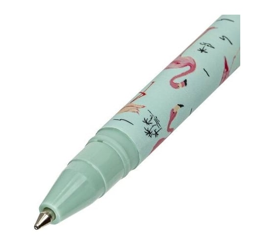 Шариковая ручка BRAUBERG SOFT TOUCH STICK FLAMINGO синяя, мягкое покрытие, узел 0.7 мм 143705