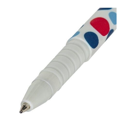 Шариковая ручка BRAUBERG SOFT TOUCH GRIP DOTS синяя, мягкое покрытие, ассорти, узел 0.7 мм 143722
