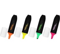 Набор текстовыделителей BRAUBERG Black Jack 4 шт, ассорти, линия 1-5 мм 151893
