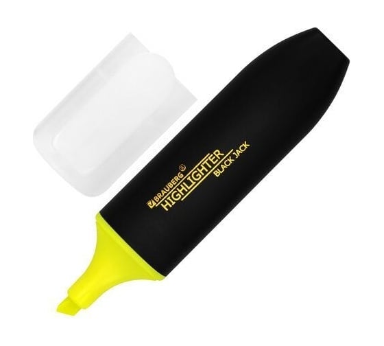 Набор текстовыделителей BRAUBERG Black Jack 4 шт, ассорти, линия 1-5 мм 151893