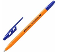 Шариковые ручки BRAUBERG Ultra Orange синие, набор 10 штук, корпус оранжевый, узел 0.7 мм 143571