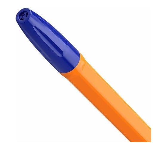 Шариковые ручки BRAUBERG Ultra Orange синие, набор 10 штук, корпус оранжевый, узел 0.7 мм 143571
