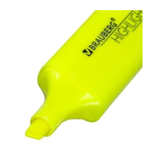Текстовыделитель BRAUBERG ORIGINAL NEON желтый, линия 1-5 мм 152211