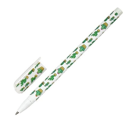Шариковая ручка BRAUBERG SOFT TOUCH STICK CACTUS синяя, мягкое покрытие, узел 0.7 мм 143707