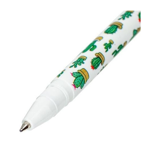 Шариковая ручка BRAUBERG SOFT TOUCH STICK CACTUS синяя, мягкое покрытие, узел 0.7 мм 143707