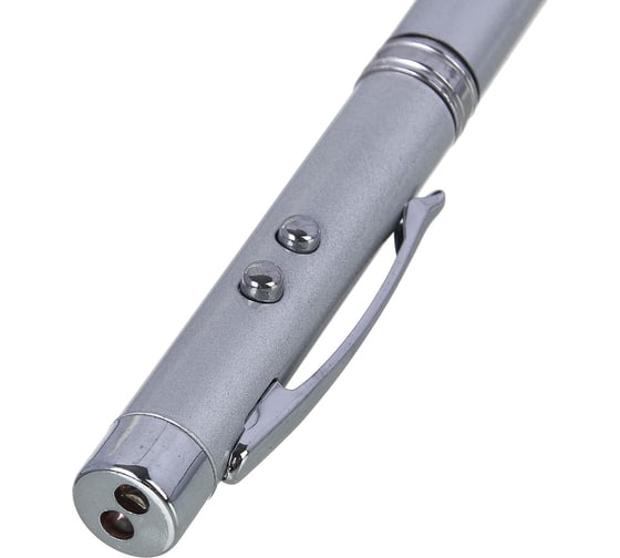 Выдвижная ручка-указка ЕРМАК магнит, 1 LED + лазер, 3xLR41, пластик, металл, 18х3,5см 328-037