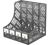 Вертикальный лоток для бумаг DOLCE COSTO 4 секции серый упаковка 1 шт D00648-GR