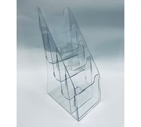 Настольная подставка под буклеты Megaposm 1/3 А4, на 4 отделения, ПЭТ БП40132
