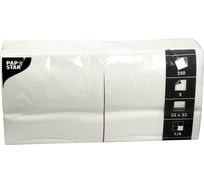 Бумажная салфетка PapStar белая 33x33 см двухслойная 250 шт в упаковке 17999 PS-14486