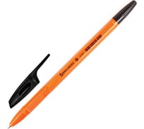 Шариковая ручка BRAUBERG X-333 Orange, черная, корпус оранжевый, узел 0,7 мм, линия письма 0,35 мм, 142410