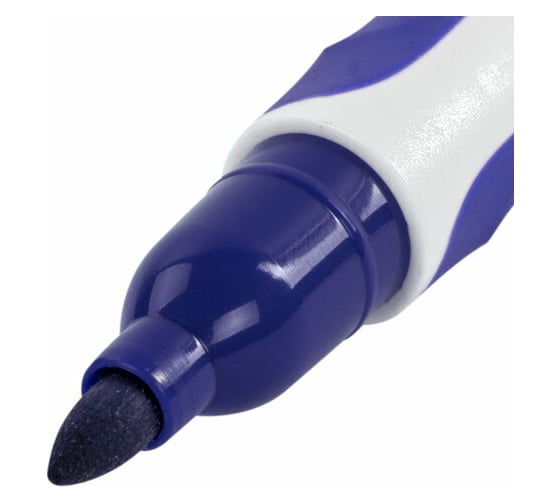 Маркер для белой доски BRAUBERG Soft Lite стираемый, синий, 3 мм, резиновая вставка 152105