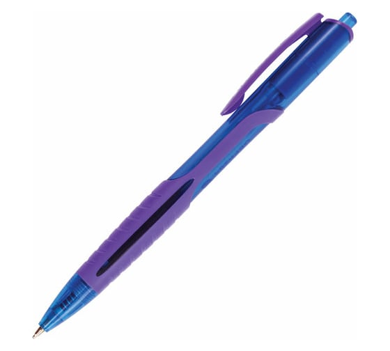 Автоматическая масляная шариковая ручка BRAUBERG Phantom color синяя, узел 0,7 мм, линия письма 0,35 мм 142938