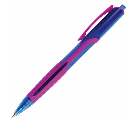 Автоматическая масляная шариковая ручка BRAUBERG Phantom color синяя, узел 0,7 мм, линия письма 0,35 мм 142938