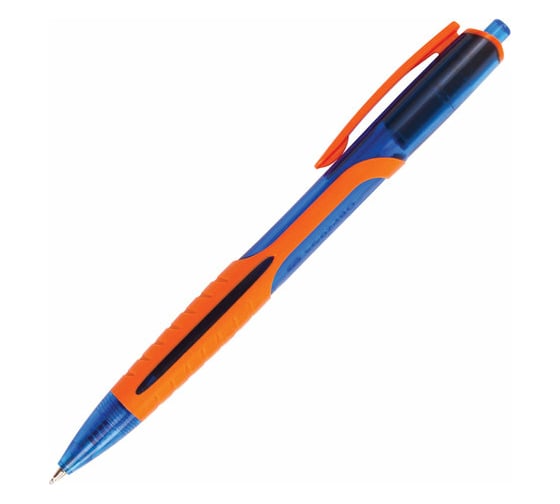 Автоматическая масляная шариковая ручка BRAUBERG Phantom color синяя, узел 0,7 мм, линия письма 0,35 мм 142938