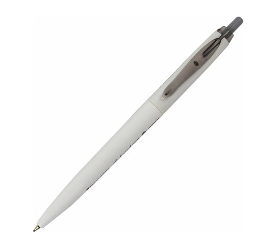 Автоматическая масляная шариковая ручка BRAUBERG Sky White синяя, клип ассорти, узел 0,7 мм, линия письма 0,35 мм 142950