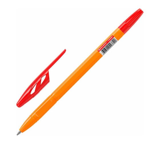 Шариковая ручка BRAUBERG Ultra Orange красная, узел 0,7 мм 143564