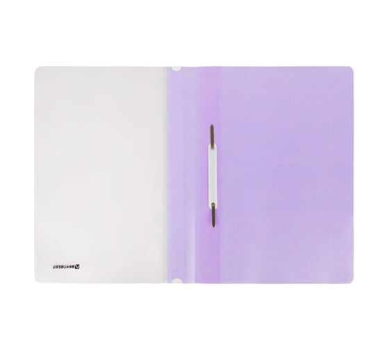 Пластиковый скоросшиватель BRAUBERG Pastel А4, 130/180 мкм, лиловый 270456