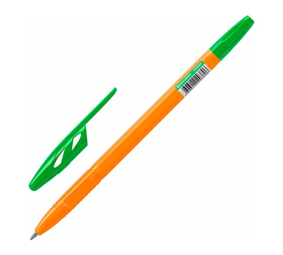 Шариковая ручка BRAUBERG Ultra Orange зеленая, узел 0,7 мм 143565