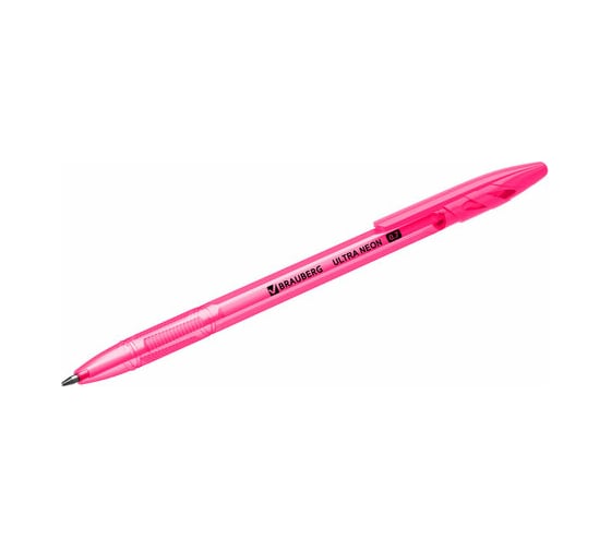Шариковая ручка BRAUBERG Ultra Neon синяя, узел 0,7 мм 143566