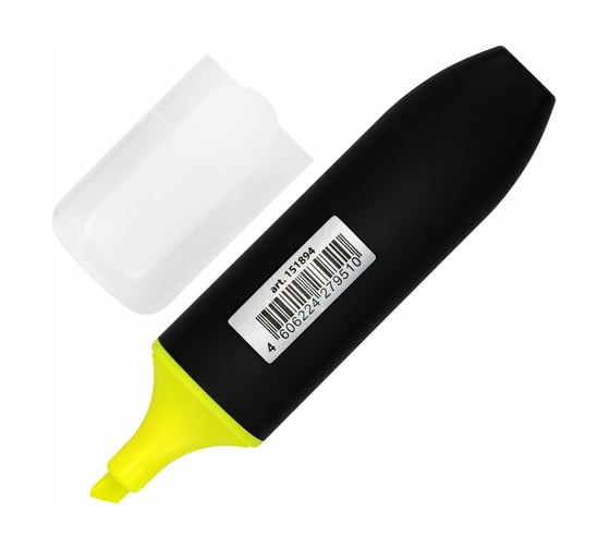 Текстовыделитель BRAUBERG Black Jack желтый, линия 1-5 мм 151894