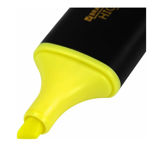Текстовыделитель BRAUBERG Black Jack желтый, линия 1-5 мм 151894