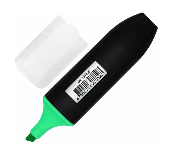 Текстовыделитель BRAUBERG Black Jack зеленый, линия 1-5 мм 151895
